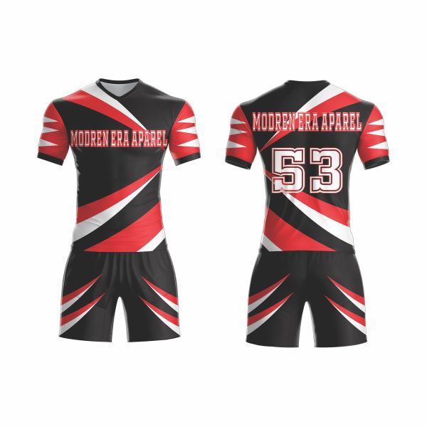 Wholesale Custom Name Sportswear Sets Cheap Jersey Football Uniforms Soccer Wear with Custom Team Name Garment Dyed Technique